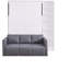 Lit double blanc avec tablettes, améliorez votre expérience de sommeil - Blanc, pièce de décoration de chambre polyvalente-270515778