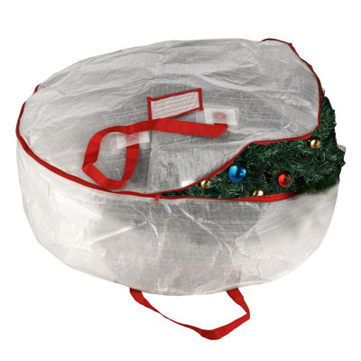 Sac de rangement pour couronnes - 30 ronds - Protégez les guirlandes, les guirlandes de Noël, les guirlandes de Noël et les guirlandes artificielles - Sac fourre-tout à fermeture à glissière avec poignées par Elf Stor