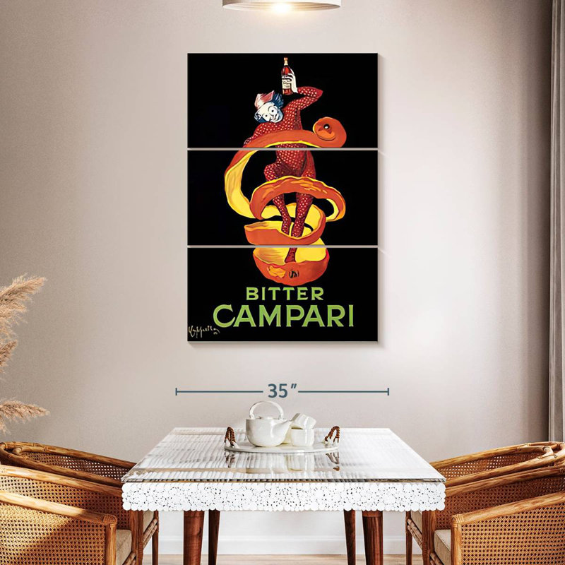 Tergel Bitter Campari, 50" H x 32" W