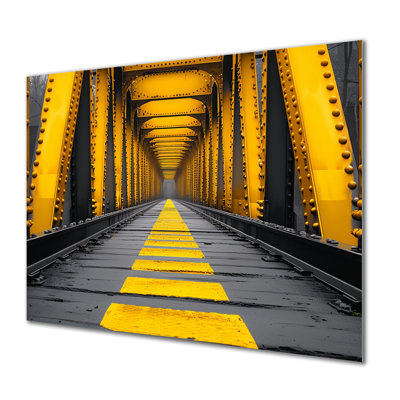 Art mural jaune et noir avec pont symphonique II - Ponts