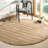 Concord Natural Fiber Hand Woven Jute/Cotton Striped Rug in Natural-1125530859
