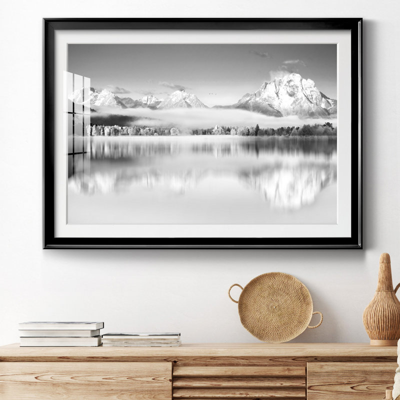 Peak Reflection - Photographie avec cadre photo, H 18,5 po x l 24,5 po x P 1,5 po, Noir