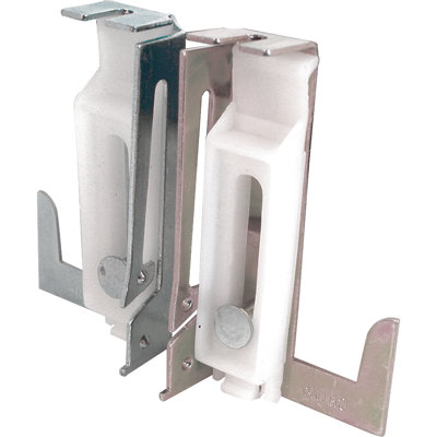 Boîtier en acier estampé 1-1 / 2 po avec insert de guide en nylon, guide de porte d'armoire pour portes Acme et Stanley de Prime-Line (1 paire)