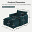 Fauteuil d'appoint moderne avec repose-pieds, fauteuil club en chenille, fauteuil de lecture pour chambre à coucher, chenille bleue-886180519-886180520