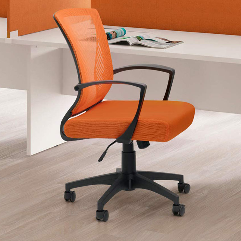 Chaise de bureau nervurée, Orange