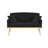 BLACK 2 SEATER SOFA