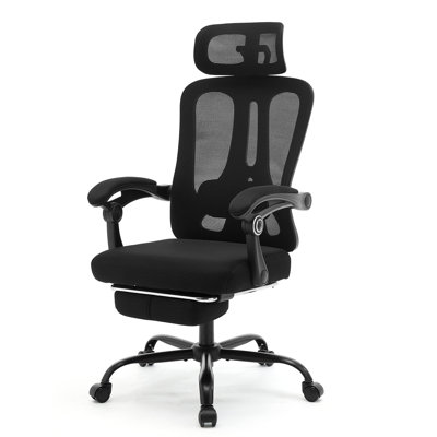 Mesh Ergonomic Office Chair with Footrest, Wheels 360 Swivel