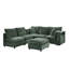 Canapé modulaire moderne avec compartiments de rangement et chargement USB-669743819