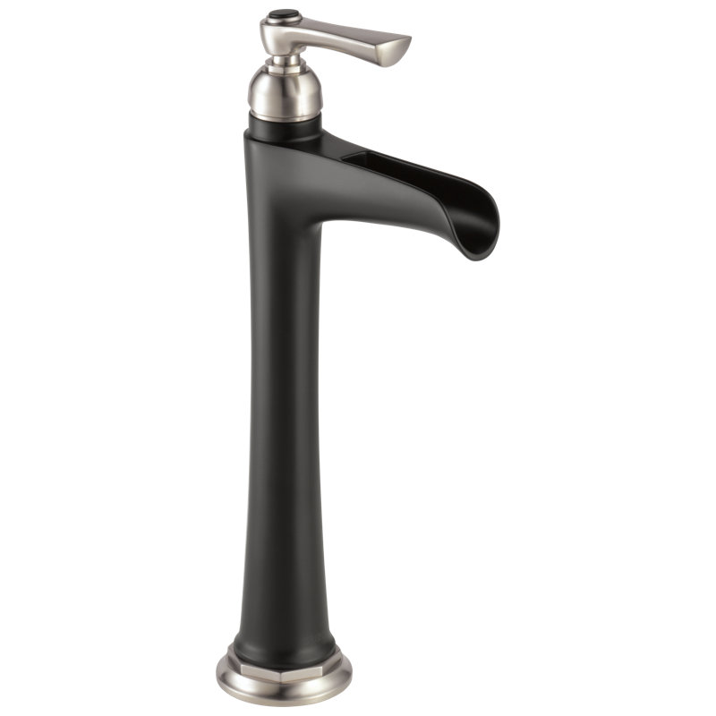 Rook® Single Handle Vessel Lavatory Faucet, 1.5 GPM, Luxe Nickel/Matte Black