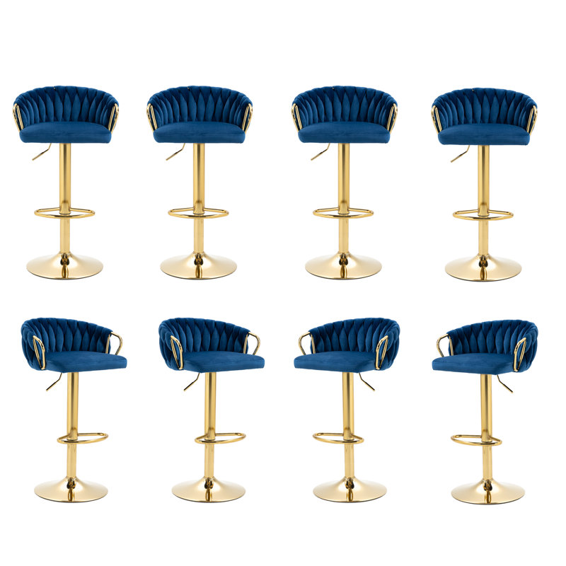 Tabouret de bar pivotant à hauteur réglable, Navy Blue