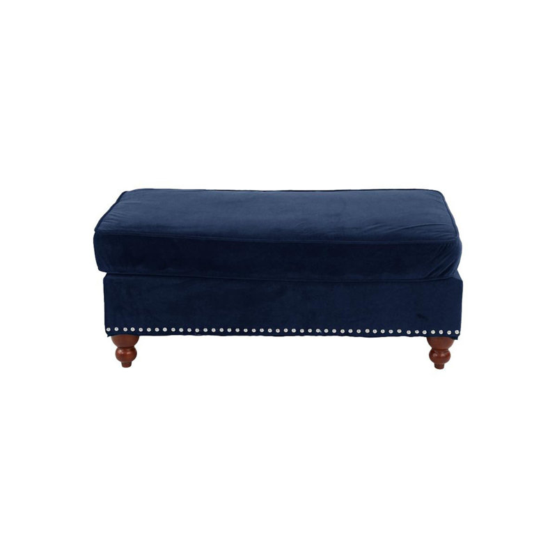 Repose-pieds de salon, Velours bleu