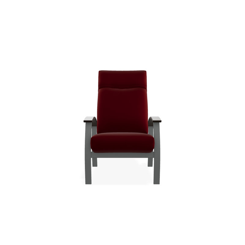 Chaise de patio inclinable avec coussins Askar, Rouge 1A, Kona P10, Graphite texturé