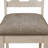 7pc Cottage Style Extendable Dining Table Set Chalk Gray Tow Tone Finish Upholstered Chair Dining Room Wooden Furniture Two Self-Storing Refectory Leaves Solid Wood