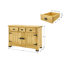 Vintage 116 cm W Spruce Solid Wood Sideboard