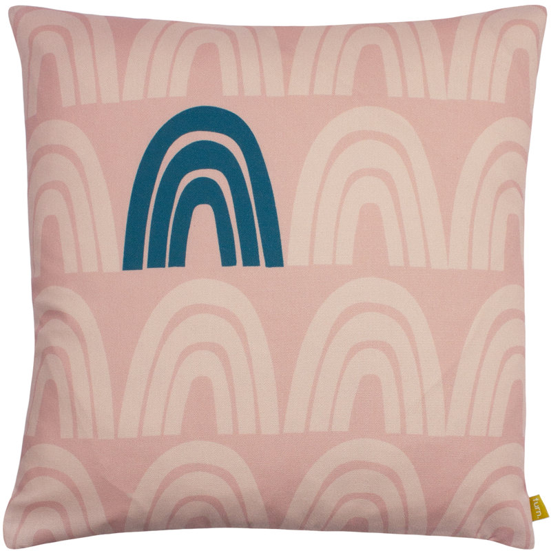 Be Kind Rainbow Geometric Square Cushion