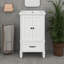Meuble-lavabo de 20 po avec lavabo en céramique, armoire avec 2 portes et 1 tiroir, butoir de porte magnétique et repose-pieds réglable