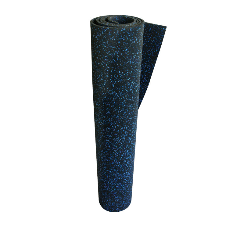 Rouleau de caoutchouc recyclé écorce d'éléphant, L 54 po x l 48 po, À pois bleus