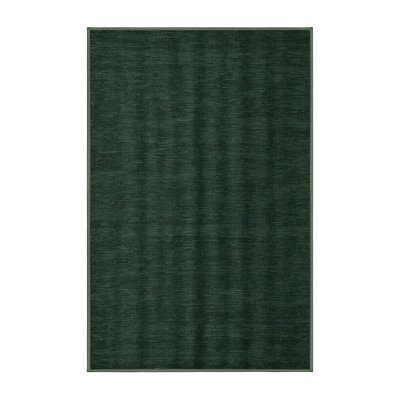 Tapis vert uni lavable à la machine