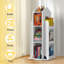 Bibliothèque blanche pivotante à 360 °