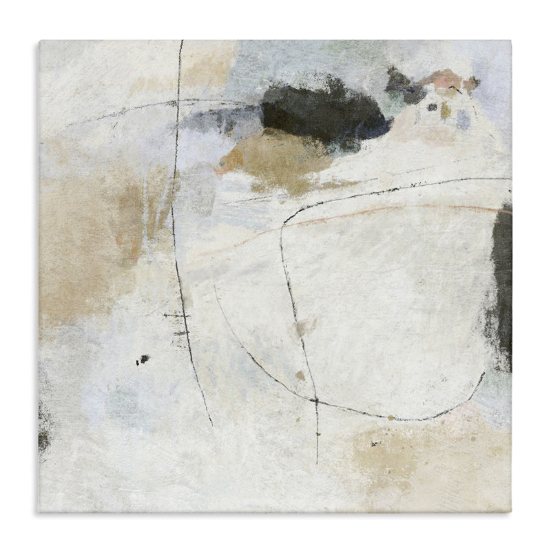 Neutral Abstract Pattern  Canvas Wall Art by Suzanne Nicoll, 36" H x 36" W x 1.5" D