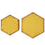 Tables d'appoint, construction en fer, teinte jaune antique, duo de tables décoratives, jaune, touche décorative captivante