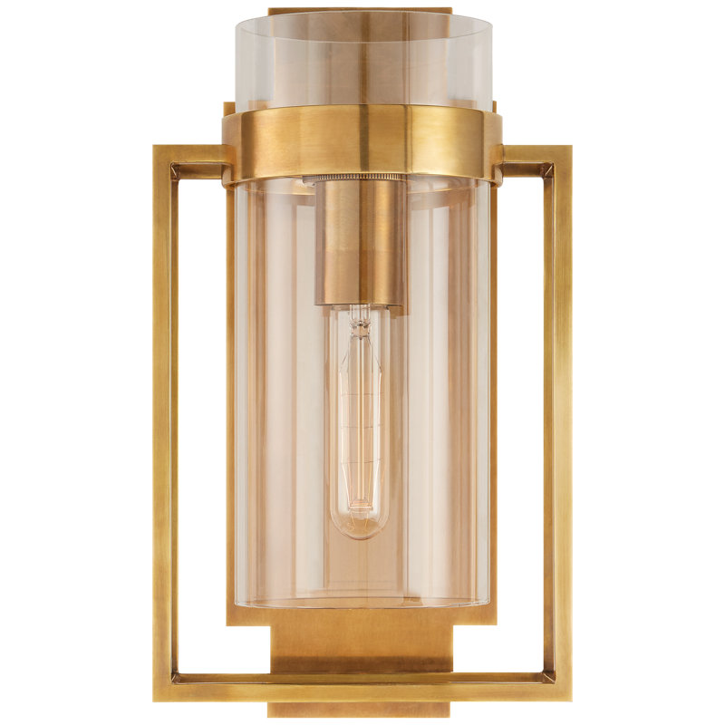 Ian K. Fowler Presidio Caged Small Sconce, Hand-Rubbed Antique Brass
