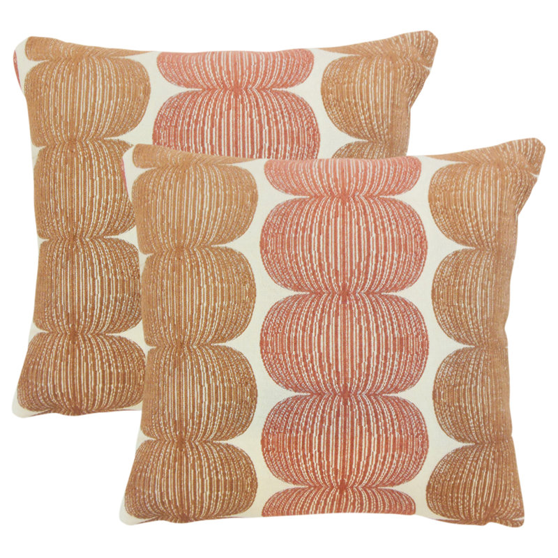 Guss Feather Reversible Throw Pillow, Marmalade