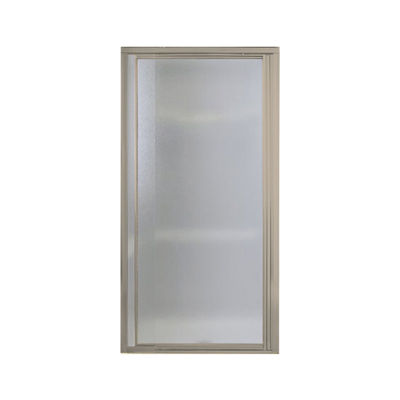 Vista Pivot II 73'' H Pivot Framed Shower Door with Pattern Glass