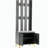 Modern Luxury 4-in-1 Hall Tree with Cushion, Versatile Coat Rack with 8 Gold Hooks and Legs, Entryway Bench with Adjustable Shelves & Fluted Doors for Hallway, Living Room-524928859
