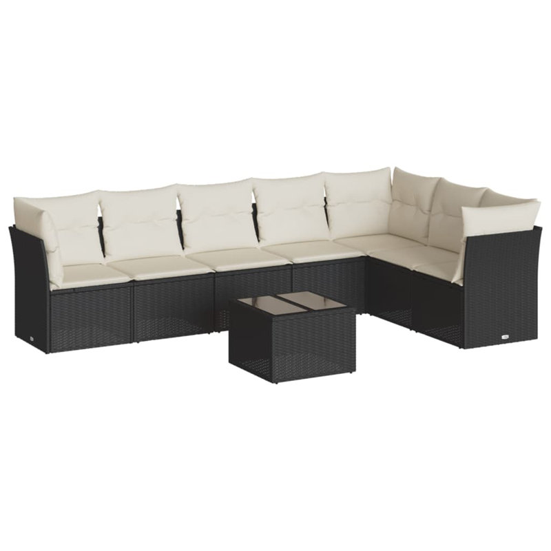 Vidaxl Garden Sofa Set Black