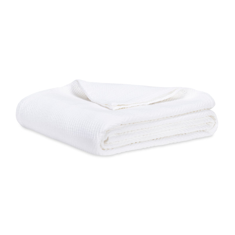 White Honeycomb Queen Coverlet, Twin