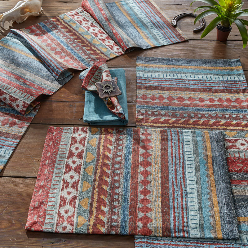 Konda Runner Geometric Printed Table Runner, 54" L x 13" W