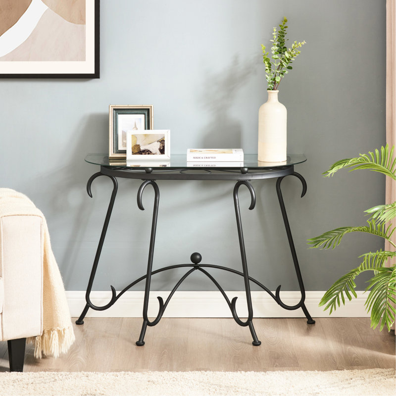 Tempered Glass Living Room Coffee Table, Rustic Black, Construction, Rectangular, American Retro Interior Ornament Rectangular Table With Black Surface, Room,