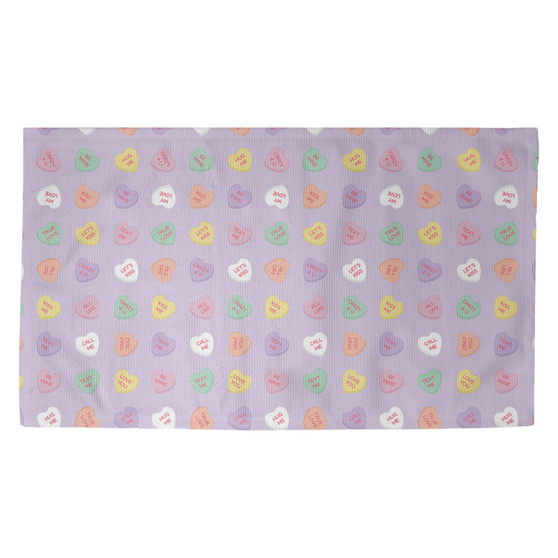 Tapis mauve/jaune fait main, Rectangle 5 pi x 7 pi