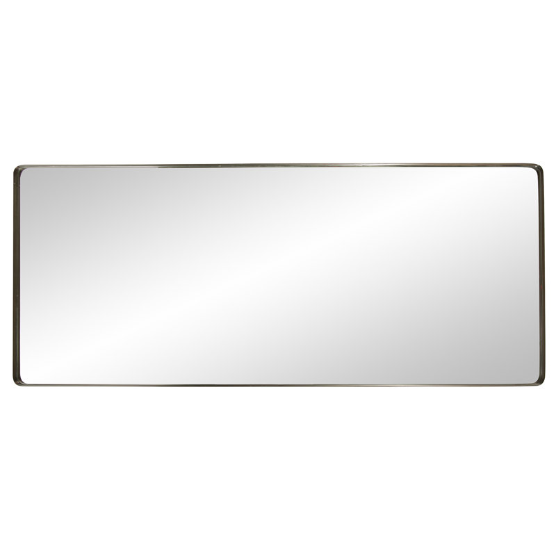 Stainless Steel Rectangle Mirror, 72" x 30", Brass