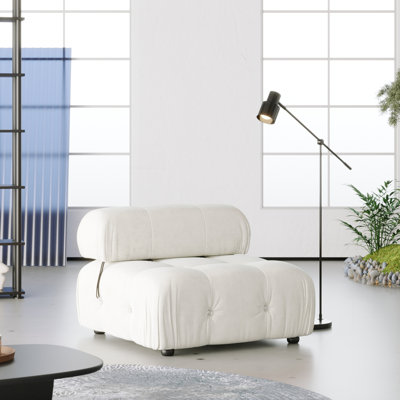 Cylar Tufted Velvet Slipper Chair