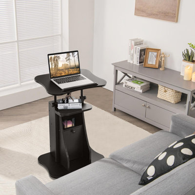 Kresler Adjustable Curved Metal Base Standing Desk