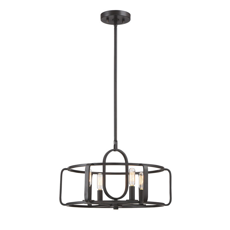 Lustre géométrique à 4 lumières Gibby