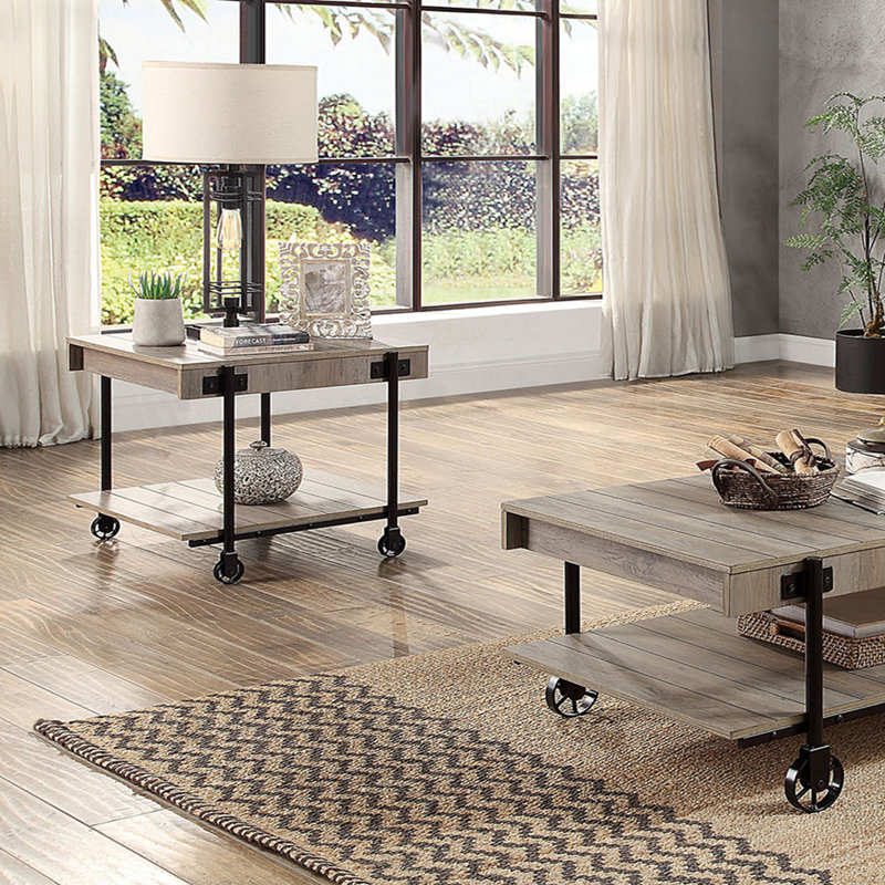 Industrial Style 1pc End Table