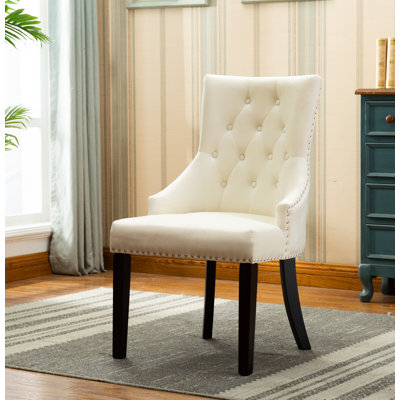Chaise d'appoint capitonnée large Zaniyah 58,42 cm
