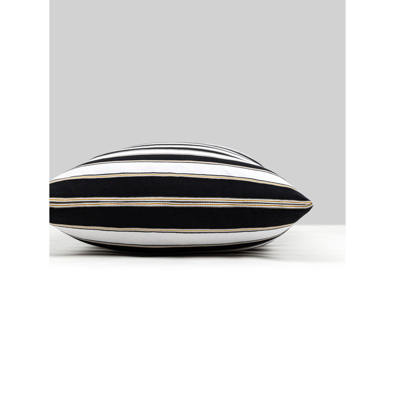 LEGENDS PILLOW, Ebony Piano Stripe, Rectangle 14"H x 22"W
