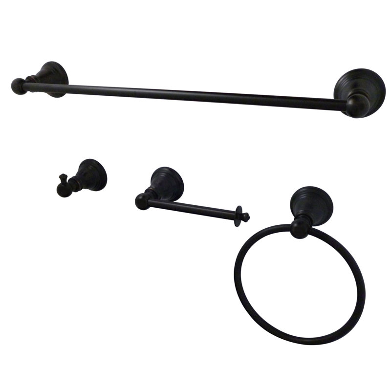 American Classic 4 - Piece Bathroom Hardware Set, Oil Rubbed Bronze