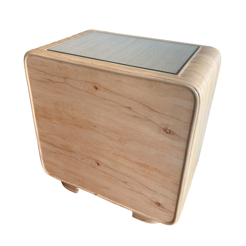 Monterey 3 - Drawer Rattan Nightstand