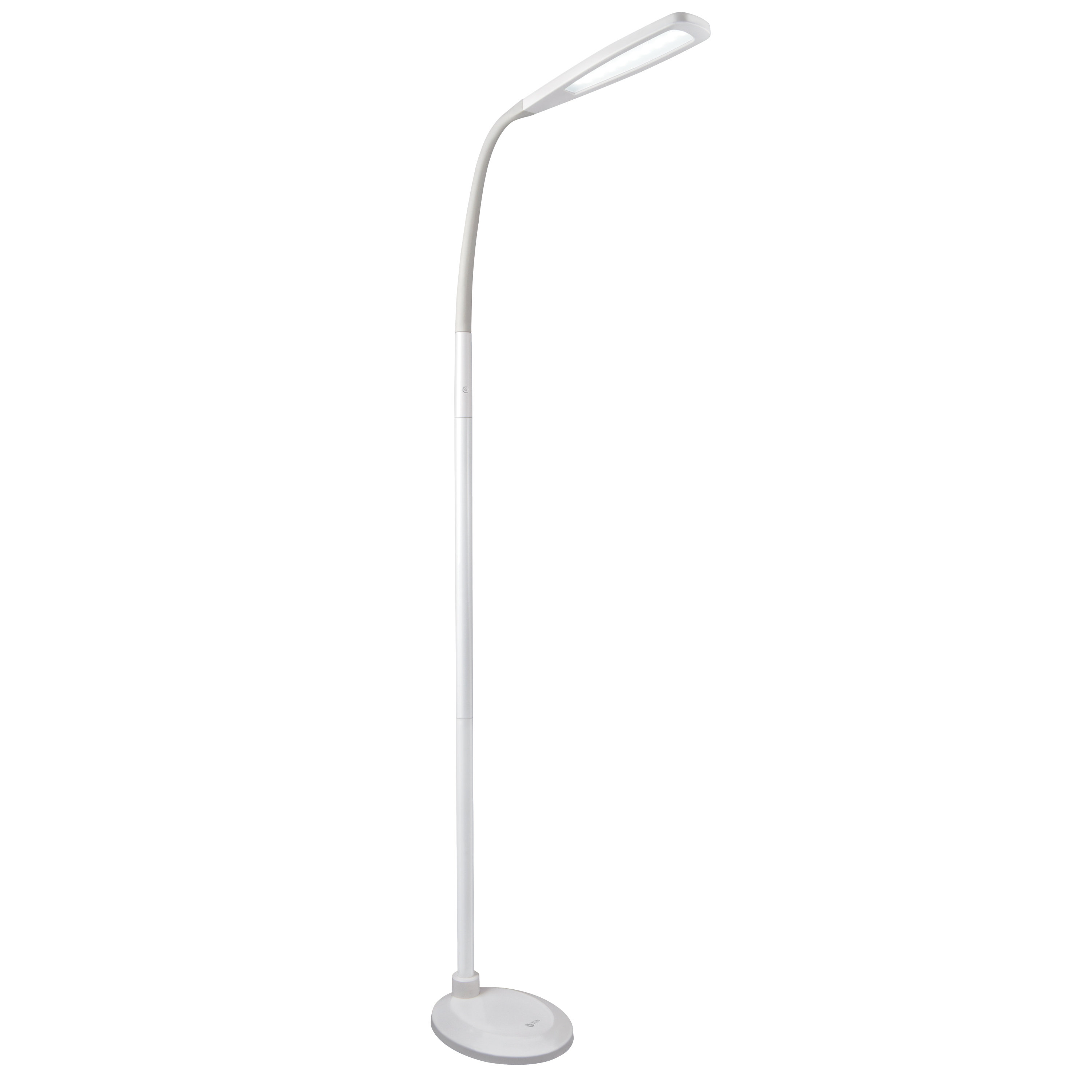 OttLite LED Standing Floor Lamp with Adjustable Flex Neck - Dimmable ...