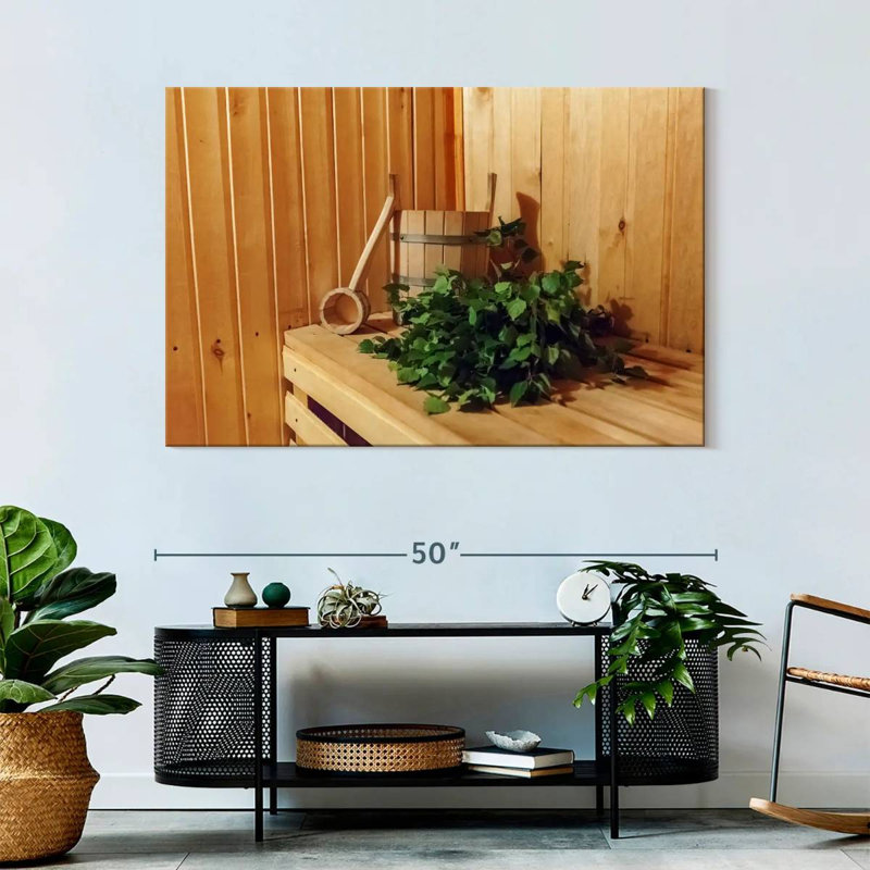 Lilie aux herbes de sauna finlandaises, H 32 po x l 48 po