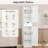 67" Tall Bathroom Storage Cabinet With 2 Doors, 1 Drawer, Adjustable Shelves, White