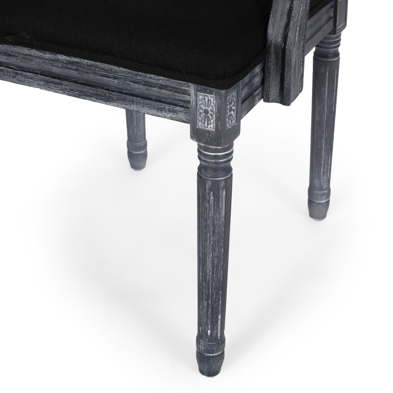 Lapathos 19.5'' H Upholstered Armchair, Black, Gray, 2