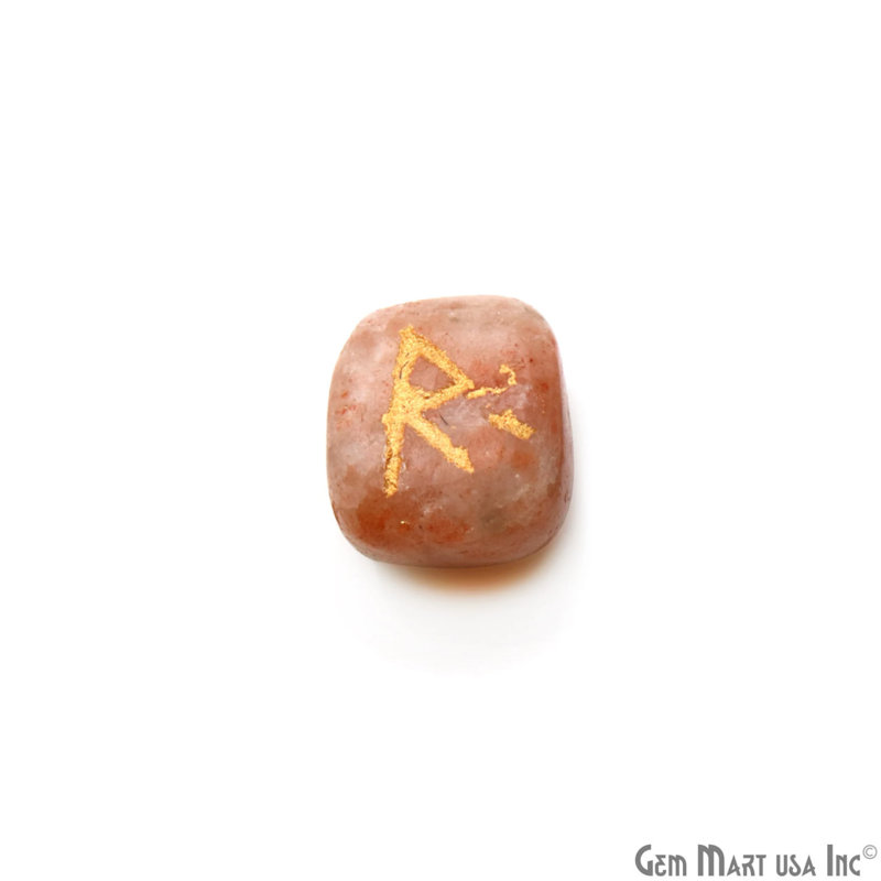 Carved Stone Accent Set, Sunstone Décor, Orange Sunstone Tumbled Gemtones, 25 Pcs, Small (3 to 5 OZ)