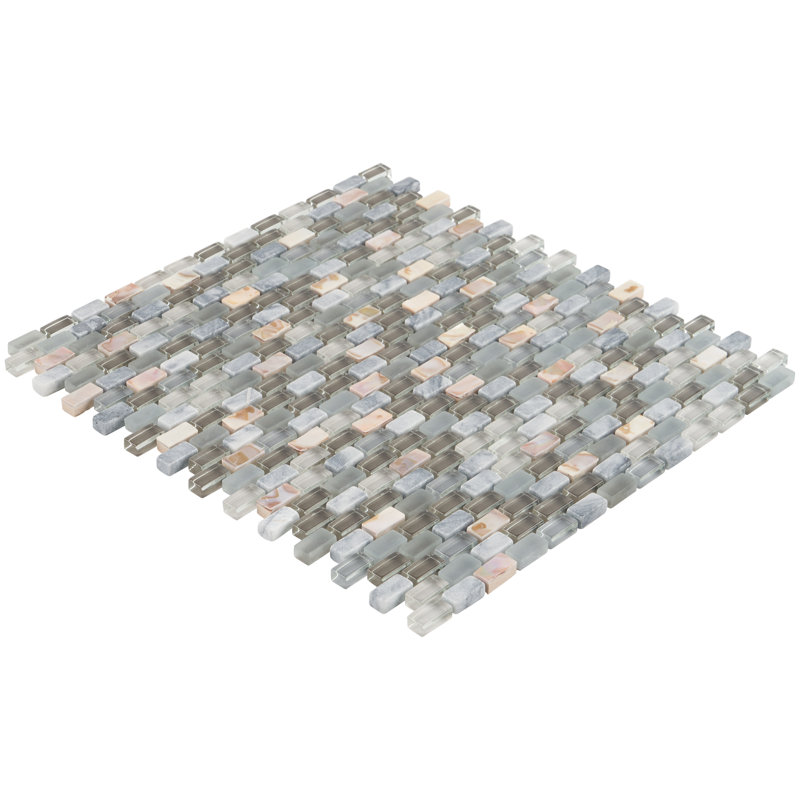 Paradox 0.37" x 0.62" Natural Stone Mosaic Tile, Cryptic