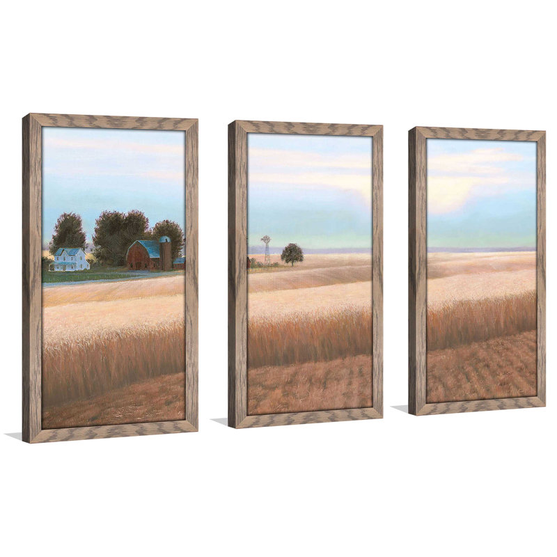 "Family Farm No Couple" par James Wiens, impression sur acrylique 3 pièces, H 33,5 po x l 52,5 po x P 1 po